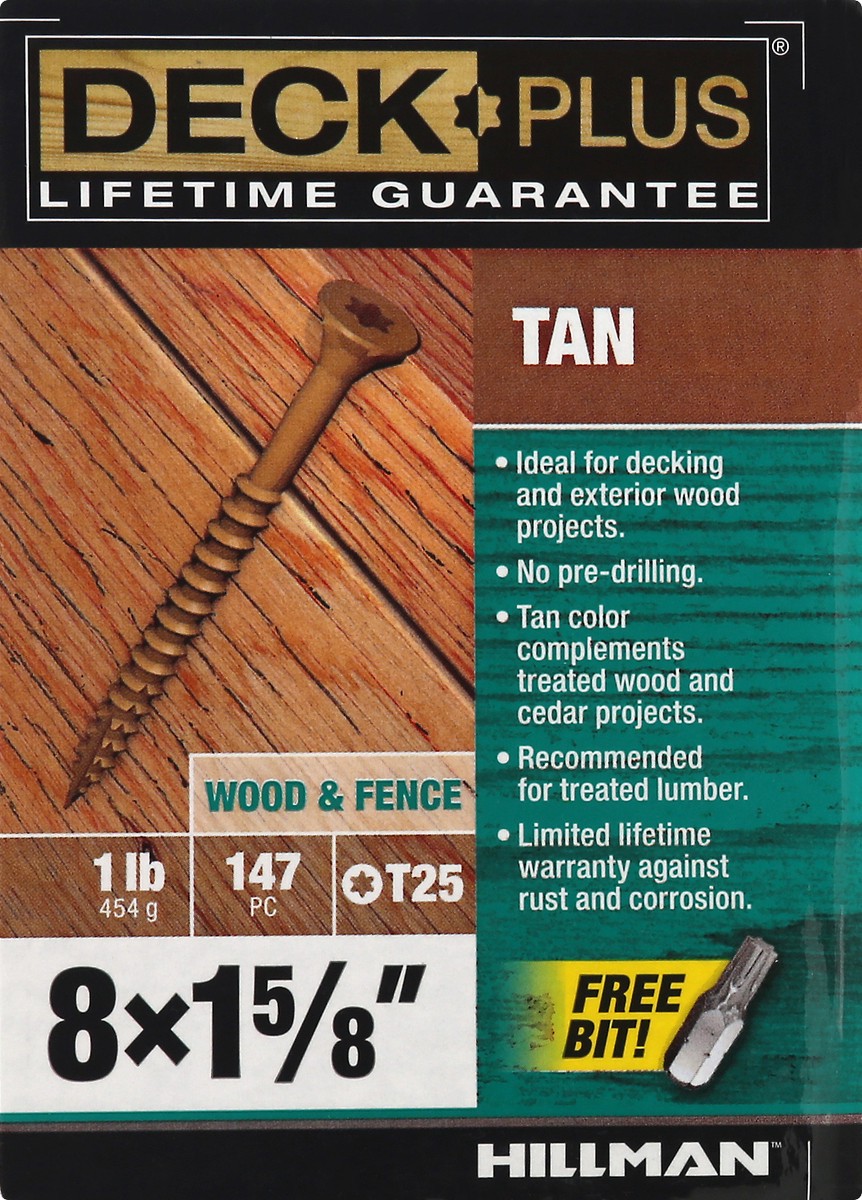 slide 1 of 10, Deck Plus Wood & Fence Tan Screws 147 ea, 1 ct