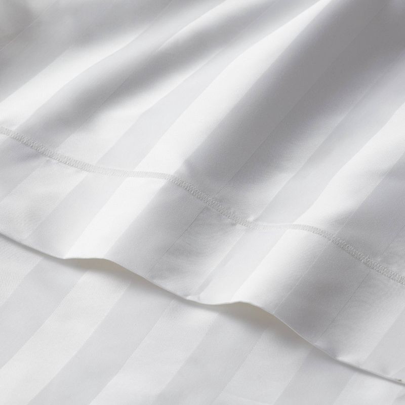 slide 3 of 4, Queen 800 Thread Count Hotel Collection Sheet Set Damask White Hem - Threshold™, 1 ct