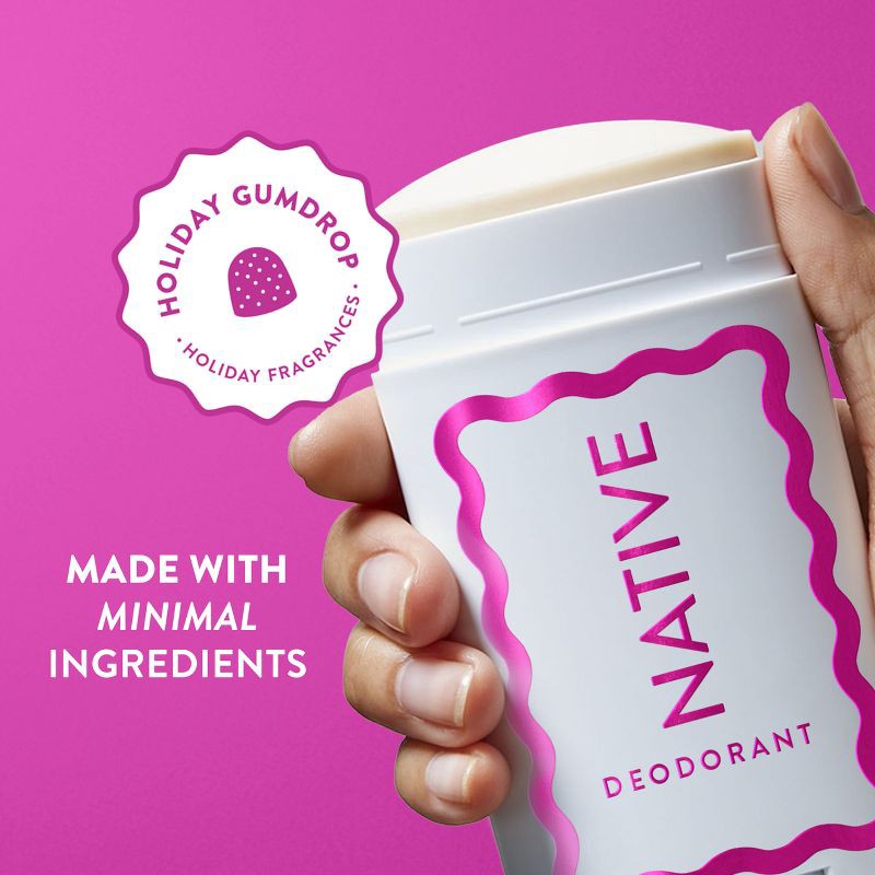 slide 5 of 8, Native Limited Edition Aluminum Free Deodorant - Holiday Gumdrop - 2.65oz, 2.65 oz