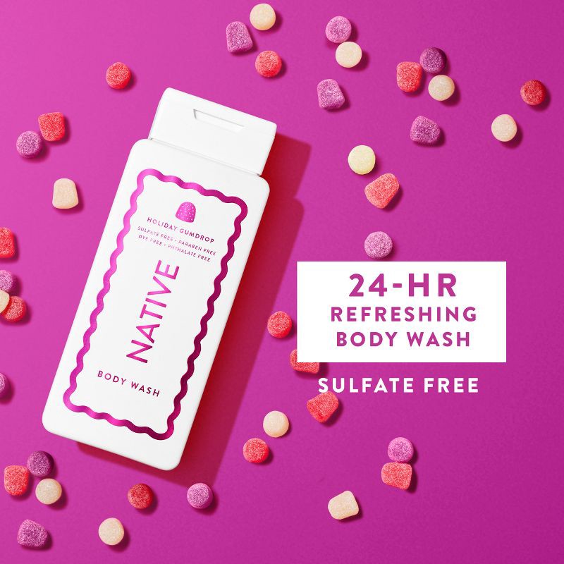 slide 4 of 7, Native Limited Edition Body Wash - Holiday Gumdrop - Sulfate Free - 18 fl oz, 18 fl oz