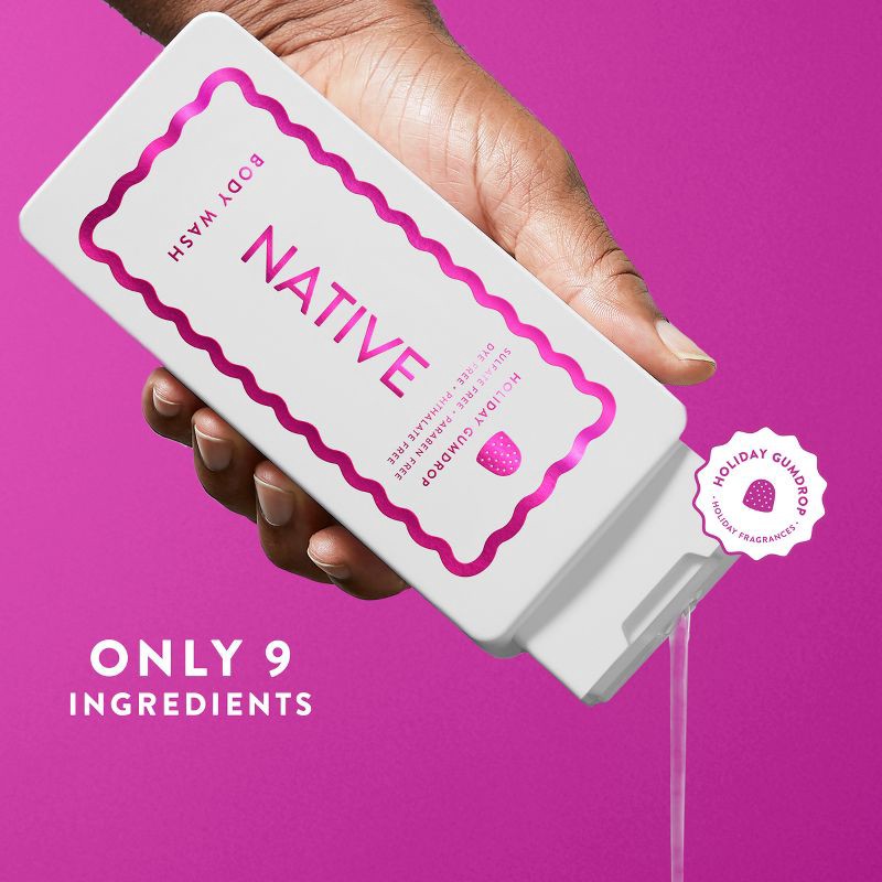 slide 5 of 7, Native Limited Edition Body Wash - Holiday Gumdrop - Sulfate Free - 18 fl oz, 18 fl oz