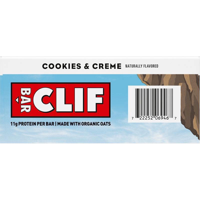 slide 11 of 11, CLIF Bar Cookies & Creme Granola Plant-Based Soy Protein Bars Made with Organic Oats - 11g Protein - 12oz/5ct, 11 gram, 12 oz, 5 ct