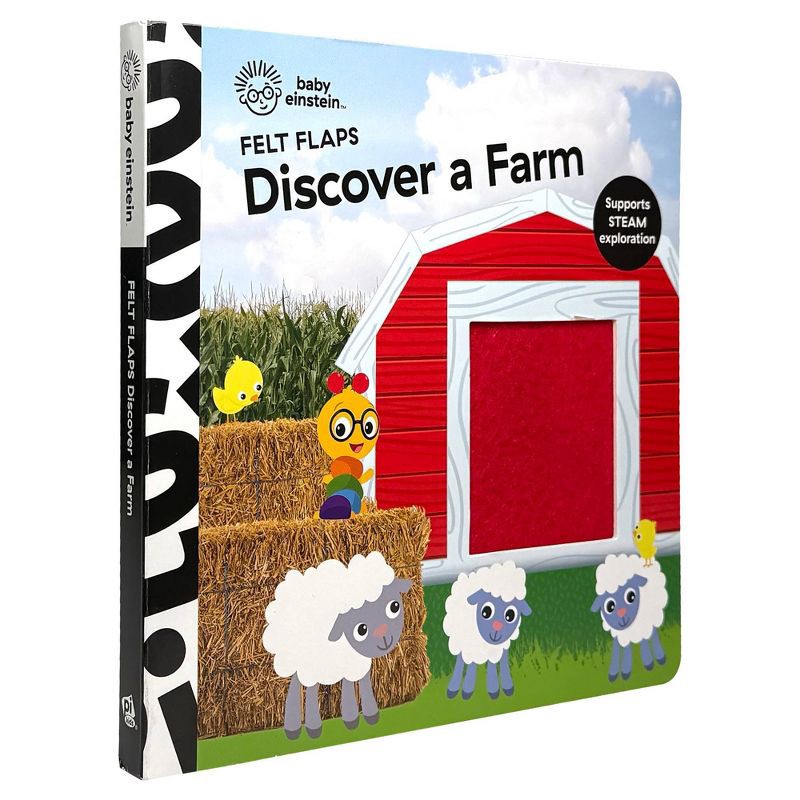slide 2 of 5, Baby Einstein Discover a Farm Felt Flaps (Board Book), 1 ct