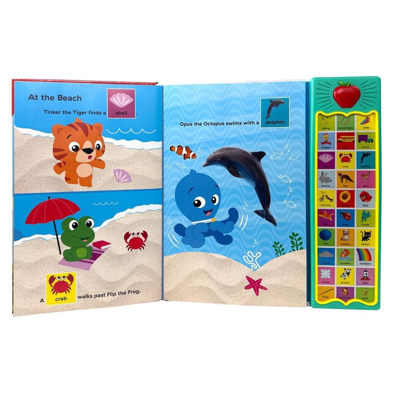 slide 5 of 5, Baby Einstein First Words Everywhere! 30 Button Animal Sound Book, 1 ct