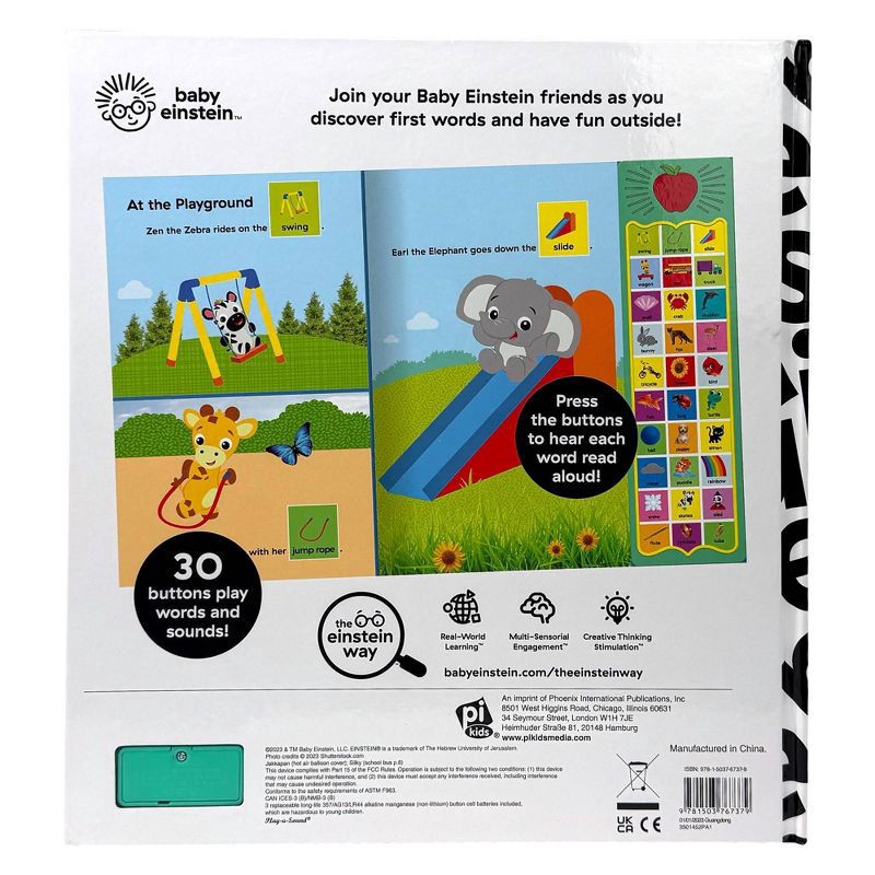 slide 3 of 5, Baby Einstein First Words Everywhere! 30 Button Animal Sound Book, 1 ct