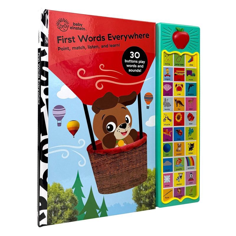 slide 4 of 5, Baby Einstein First Words Everywhere! 30 Button Animal Sound Book, 1 ct