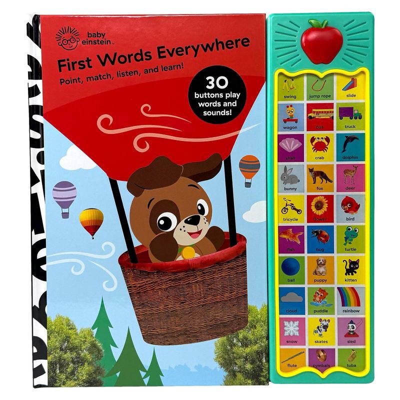 slide 1 of 5, Baby Einstein First Words Everywhere! 30 Button Animal Sound Book, 1 ct