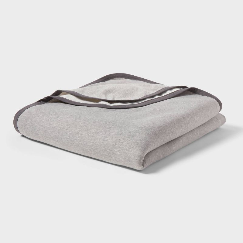 slide 1 of 3, Full/Queen Sweatshirt Blanket Dark Gray - Room Essentials™, 1 ct