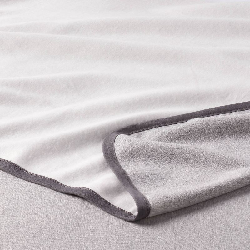 slide 3 of 3, Full/Queen Sweatshirt Blanket Dark Gray - Room Essentials™, 1 ct