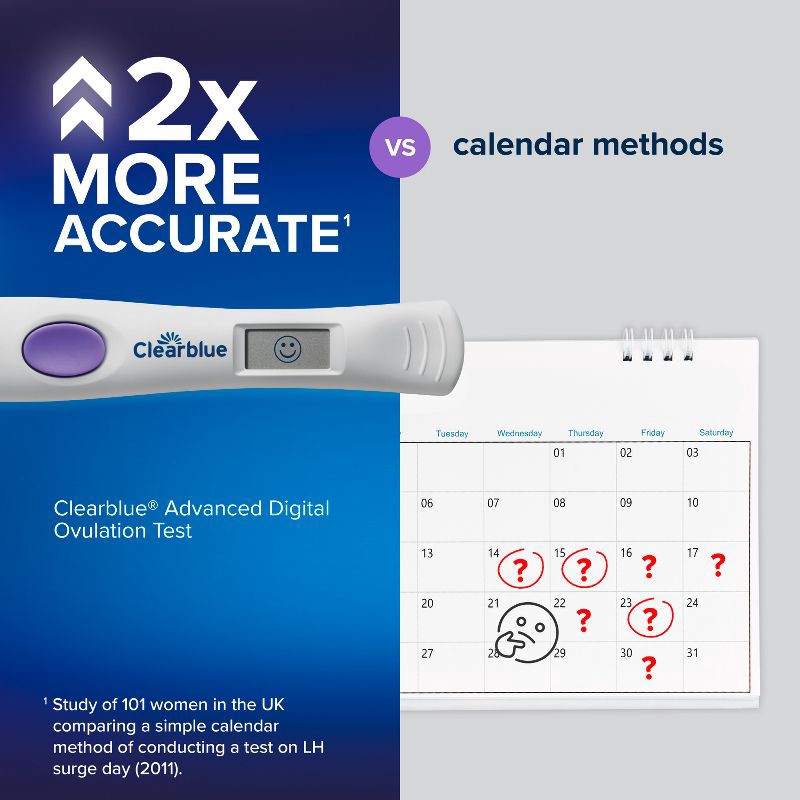 slide 7 of 16, Clearblue Advanced Digital Ovulation Test + 2 Pregnancy Test - 30ct, 30 ct