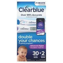Clearblue Advanced Digital Ovulation Test + 2 Pregnancy Test - 30ct