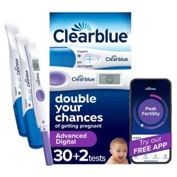 Clearblue Advanced Digital Ovulation Test + 2 Pregnancy Test - 30ct