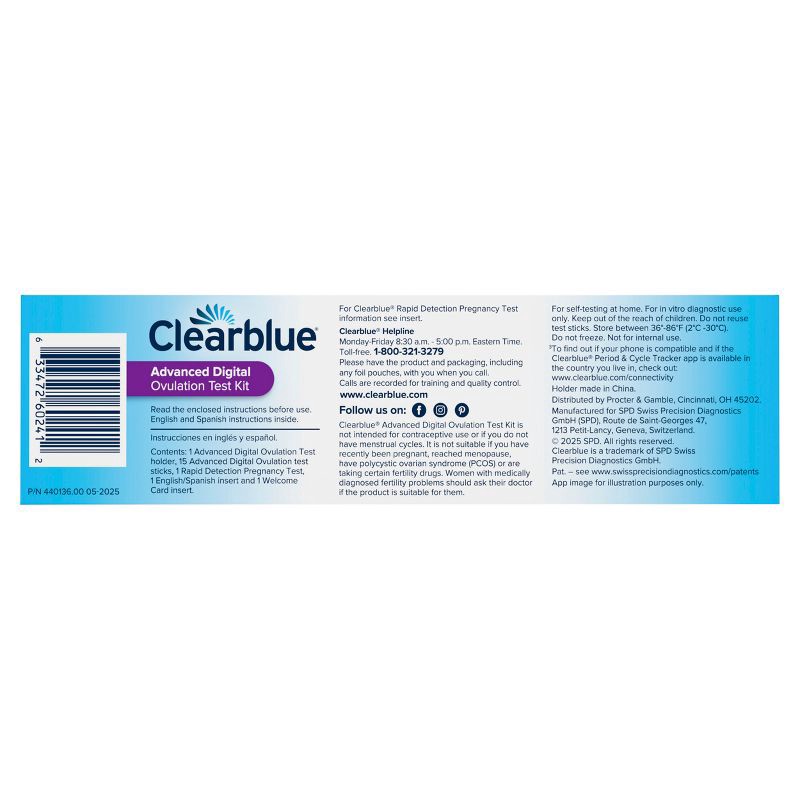 slide 3 of 13, Clearblue Advanced Digital Ovulation Test + 1 Pregnancy Test - 15ct, 15 ct