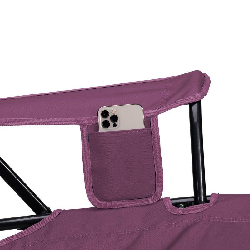 slide 7 of 11, GCI Outdoor Comfort Pro Rocker Foldable Rocking Camp Chair with Solid Backrest - Dull Amethyst: Steel Frame, Max Capacity 250 lbs, 250 lb