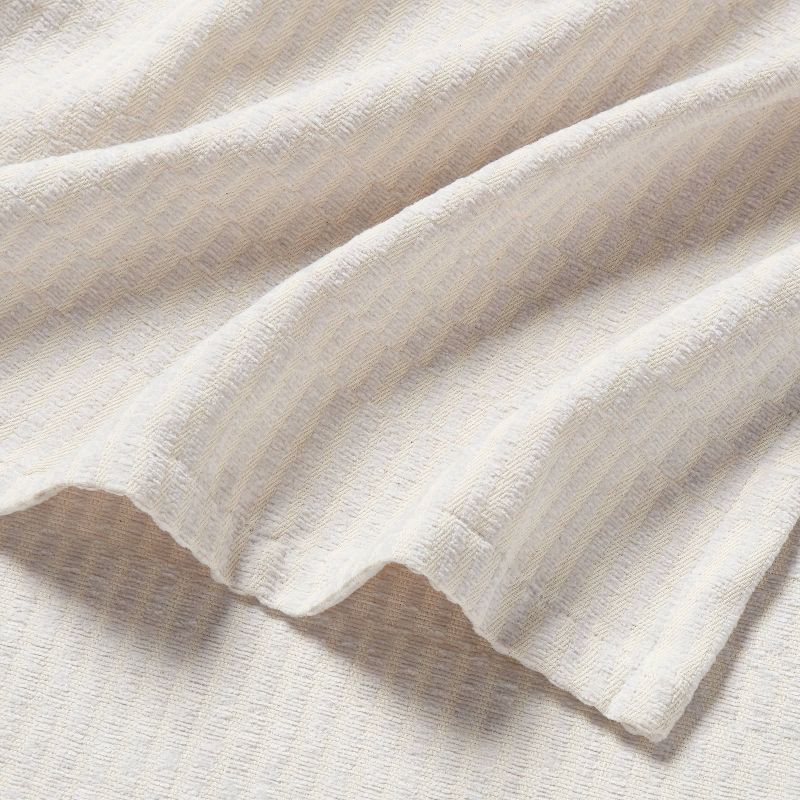 slide 3 of 3, Full/Queen Chenille Jacquard Blanket Gray Geo - Threshold™, 1 ct