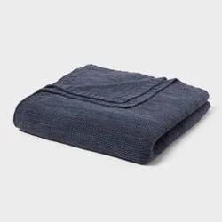 King Knit Blanket Navy - Threshold™
