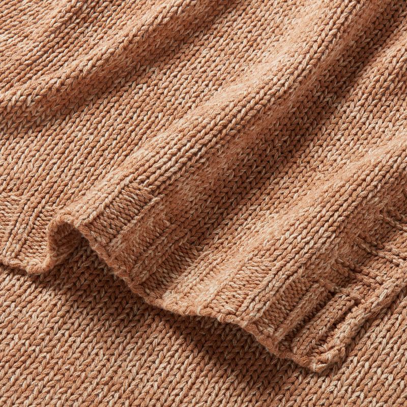 slide 3 of 3, King Knit Blanket Brown - Threshold™, 1 ct