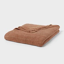 Full/Queen Knit Blanket Brown - Threshold™