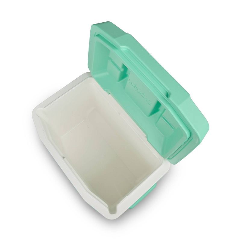 slide 13 of 13, Igloo Latitude 30qt Rolling Cooler - Mint: Polyethylene, Retractable Handle, Wheels, 30 qt