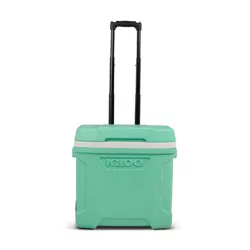 Igloo Latitude 30qt Rolling Cooler - Mint: Polyethylene, Retractable Handle, Wheels