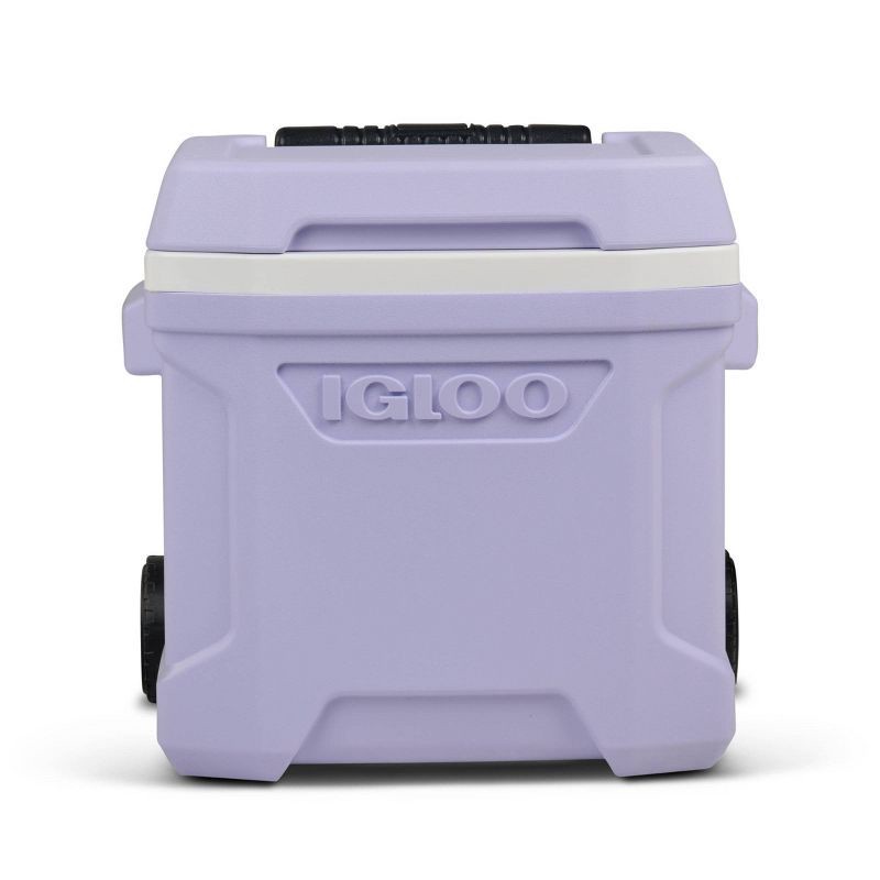 slide 3 of 13, Igloo Profile 16qt Rolling Cooler - Lilac: Polyethylene, Wheels & Retractable Handle, 16 qt