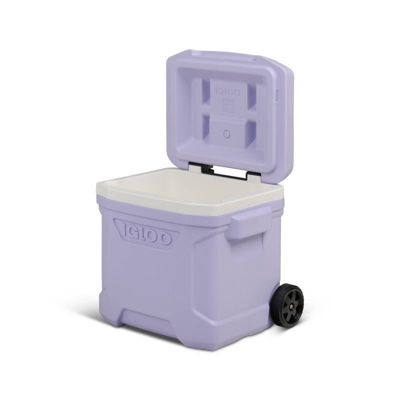 slide 12 of 13, Igloo Profile 16qt Rolling Cooler - Lilac: Polyethylene, Wheels & Retractable Handle, 16 qt