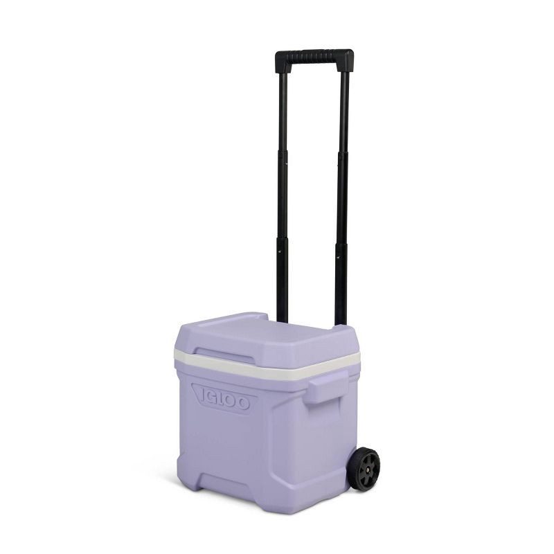 slide 4 of 13, Igloo Profile 16qt Rolling Cooler - Lilac: Polyethylene, Wheels & Retractable Handle, 16 qt