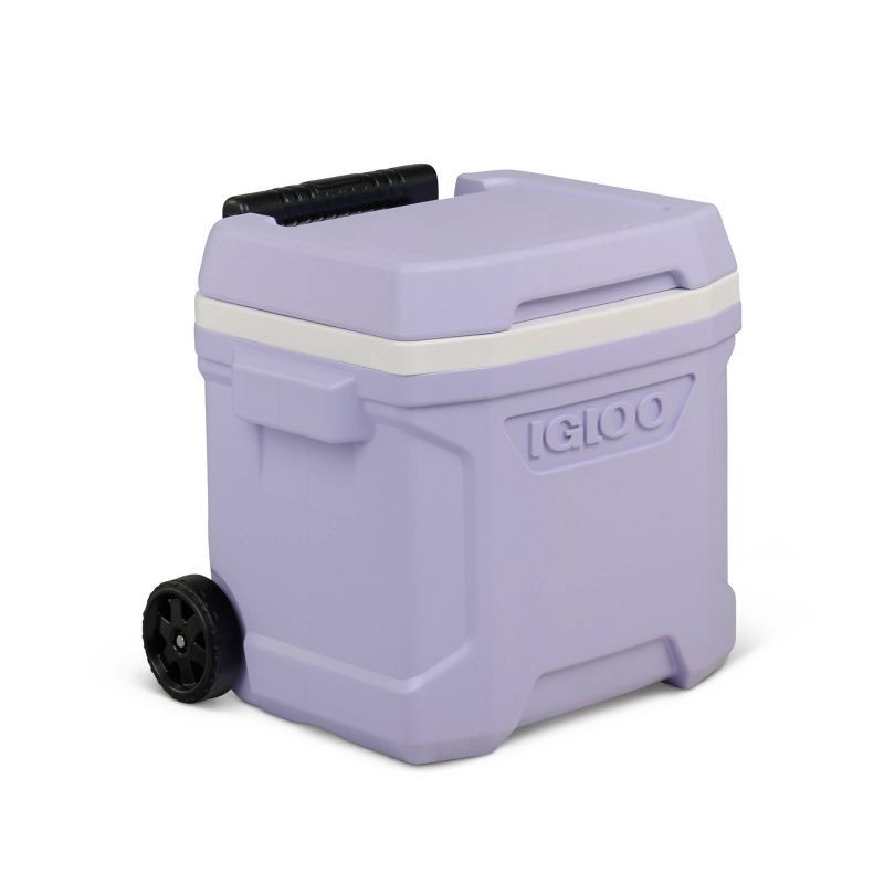 slide 9 of 13, Igloo Profile 16qt Rolling Cooler - Lilac: Polyethylene, Wheels & Retractable Handle, 16 qt