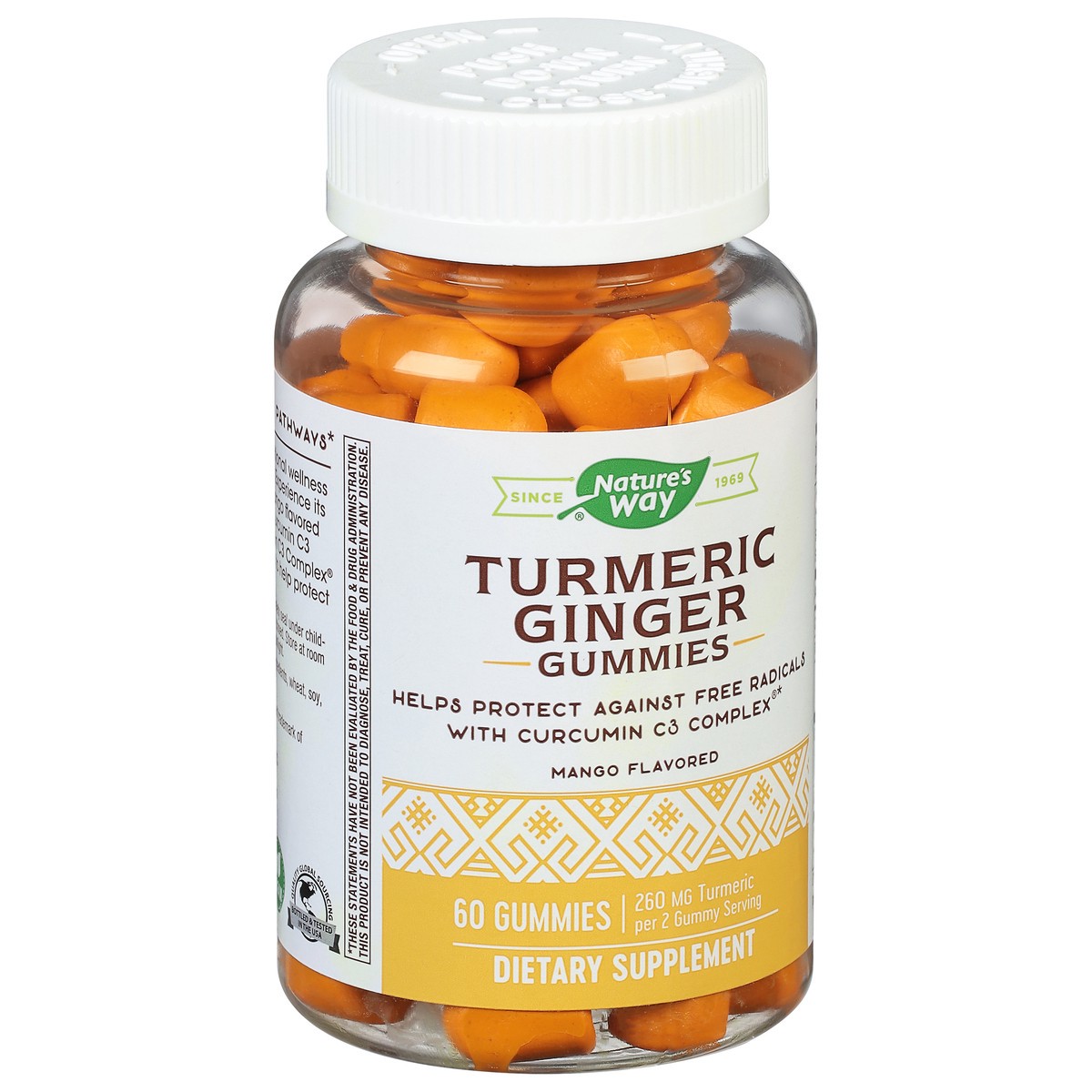 slide 2 of 9, Nature's Way Turmeric Ginger Gummies, Protect Against Free Radicals*, Support Antioxidant Pathways*, 260mg Turmeric per Serving, 60 Gummies, 60 ct