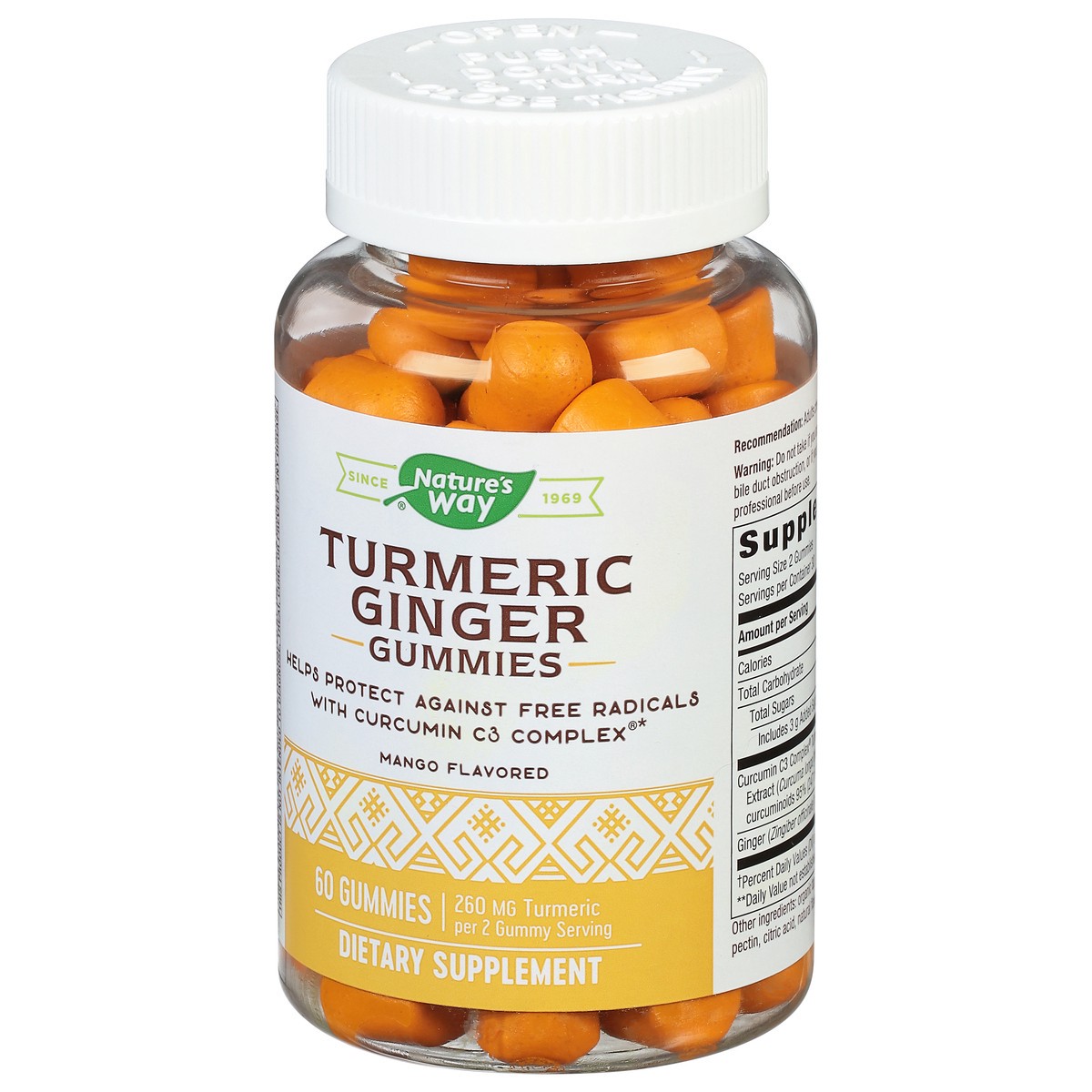 slide 8 of 9, Nature's Way Turmeric Ginger Gummies, Protect Against Free Radicals*, Support Antioxidant Pathways*, 260mg Turmeric per Serving, 60 Gummies, 60 ct