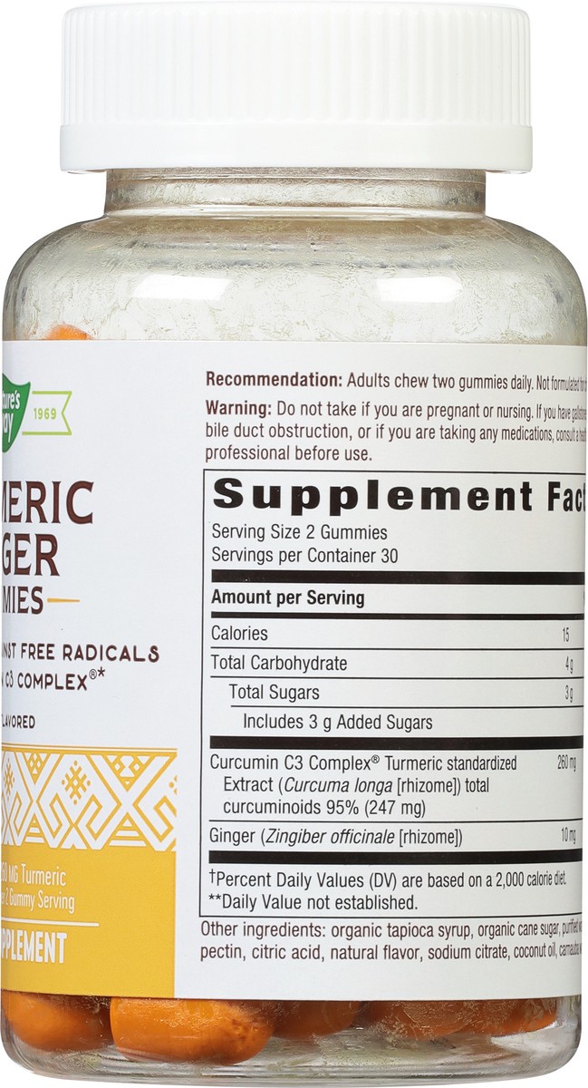slide 6 of 9, Nature's Way Turmeric Ginger Gummies, Protect Against Free Radicals*, Support Antioxidant Pathways*, 260mg Turmeric per Serving, 60 Gummies, 60 ct