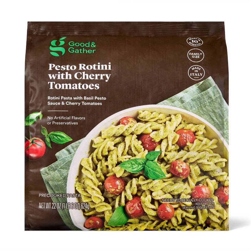 slide 1 of 5, Frozen Pesto Rotini with Cherry Tomatoes - 22oz - Good & Gather™, 22 oz