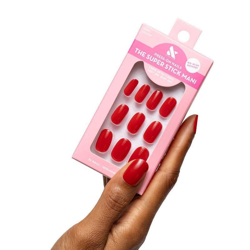 slide 2 of 7, Olive & June Press-On Fake Nails - Round Short - Lollipop - 32ct, 32 ct