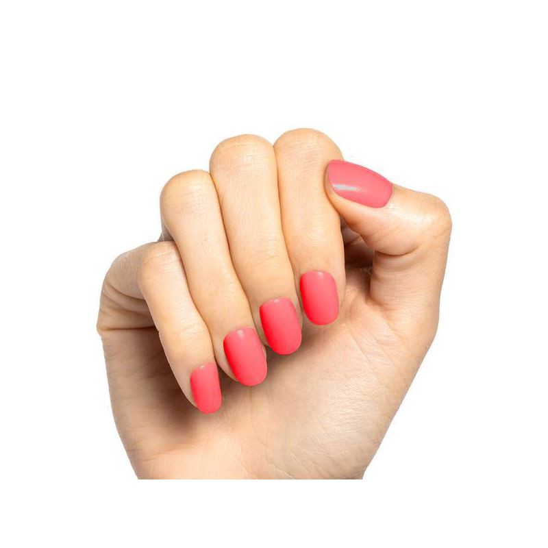 slide 4 of 5, Olive & June Press-On Nail Tabs - XS Round - Flamingo - 32ct, 32 ct