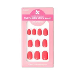 Olive & June Press-On Nail Tabs - XS Round - Flamingo - 32ct