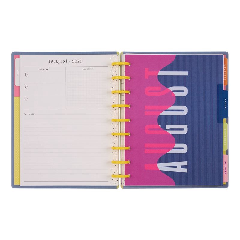 slide 3 of 12, The Happy Planner THP Riso Pop Classic 2025-2026 12 Month Disc Bound Dated Planner, 1 ct