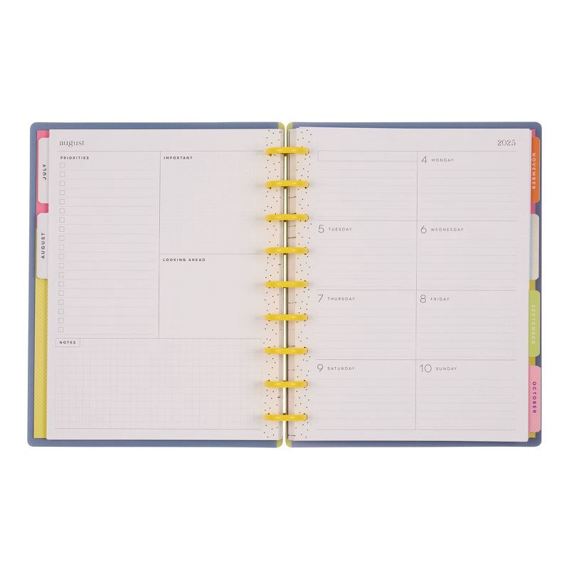 slide 4 of 12, The Happy Planner THP Riso Pop Classic 2025-2026 12 Month Disc Bound Dated Planner, 1 ct