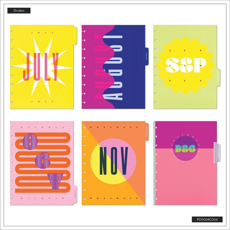 slide 10 of 12, The Happy Planner THP Riso Pop Classic 2025-2026 12 Month Disc Bound Dated Planner, 1 ct