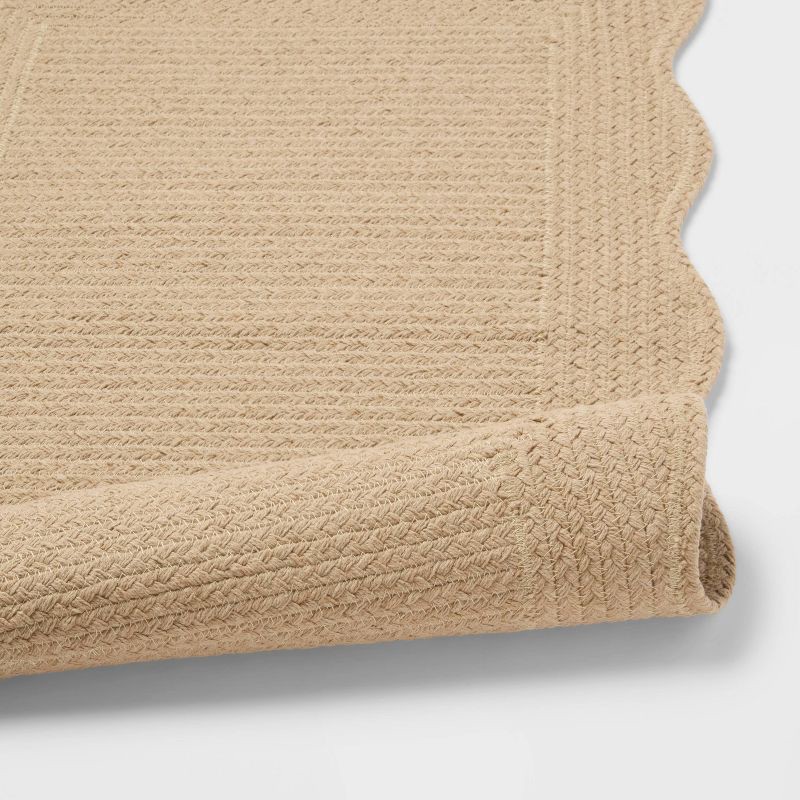 slide 4 of 4, 20"x30" Coastal Scallop Edge Bath Rug Cream - Threshold™, 1 ct