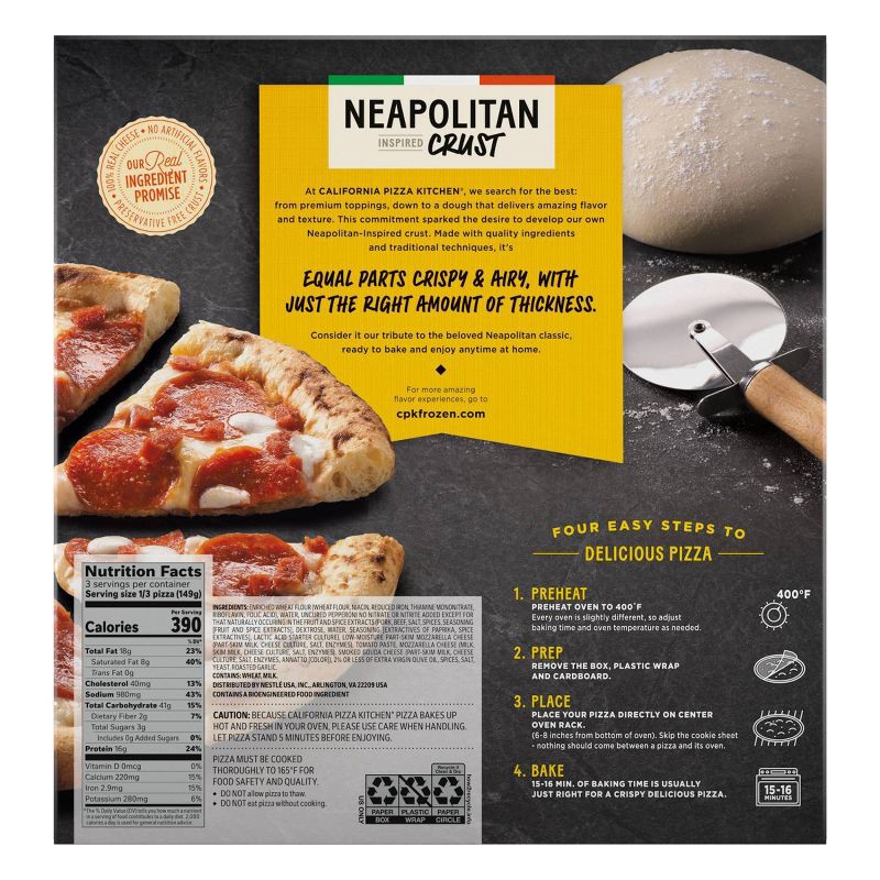 slide 8 of 8, California Pizza Kitchen Frozen Neapolitan Pepperoni Pizza - 15.8oz, 15.8 oz