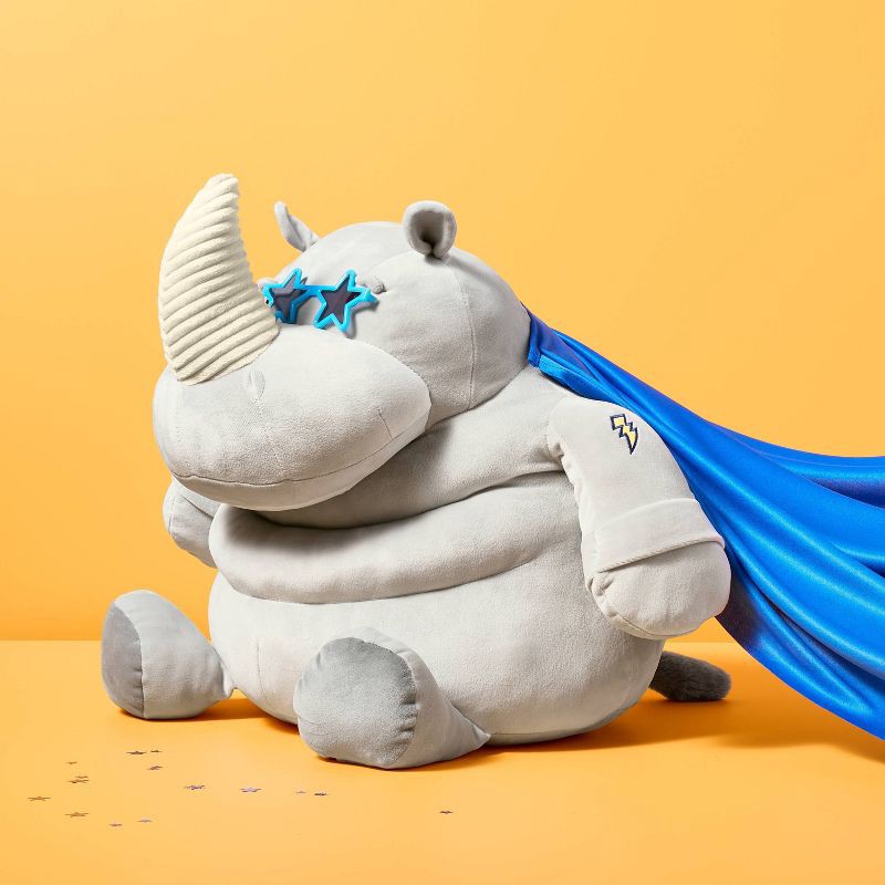 slide 2 of 4, 21" Rhino Stuffed Animal - Gigglescape™, 1 ct