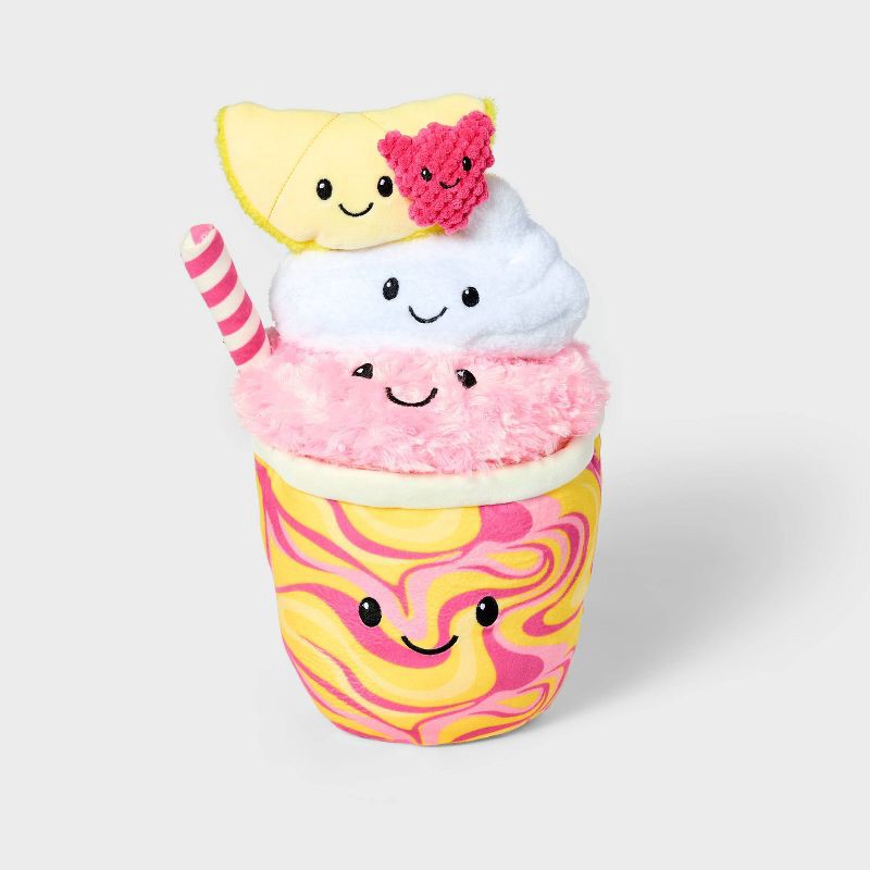 slide 1 of 3, 15.5" Stackable Lemonade Drink Stuffed Animal - Gigglescape™, 1 ct
