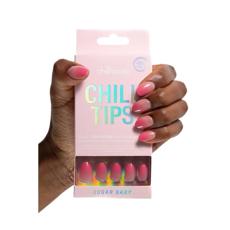 slide 7 of 9, Chillhouse Chill Tips Fake Nails - Design Studio - Sugar Baby - 24ct, 24 ct