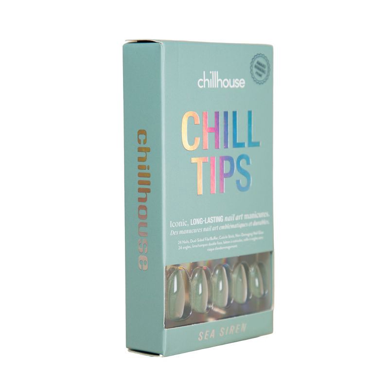 slide 8 of 9, Chillhouse Chill Tips Fake Nails - Design Studio - Sea Siren - 24ct, 24 ct