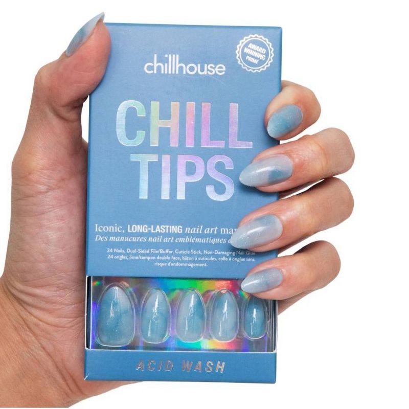 slide 2 of 10, Chillhouse Chill Tips Fake Nails - Design Studio - Acid Wash - 24ct, 24 ct