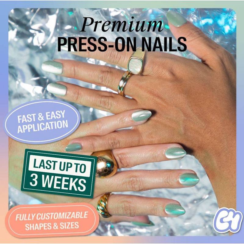slide 8 of 10, Chillhouse Chill Tips Fake Nails - Design Studio - Acid Wash - 24ct, 24 ct