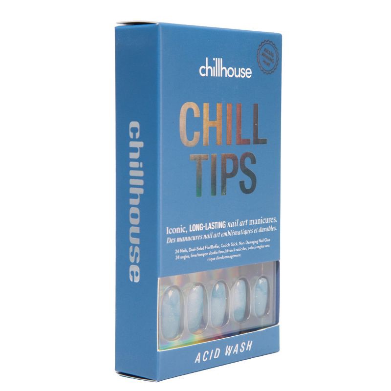 slide 9 of 10, Chillhouse Chill Tips Fake Nails - Design Studio - Acid Wash - 24ct, 24 ct