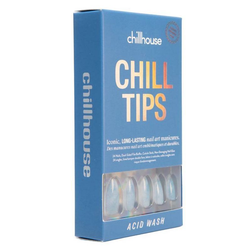 slide 9 of 10, Chillhouse Chill Tips Fake Nails - Design Studio - Acid Wash - 24ct, 24 ct