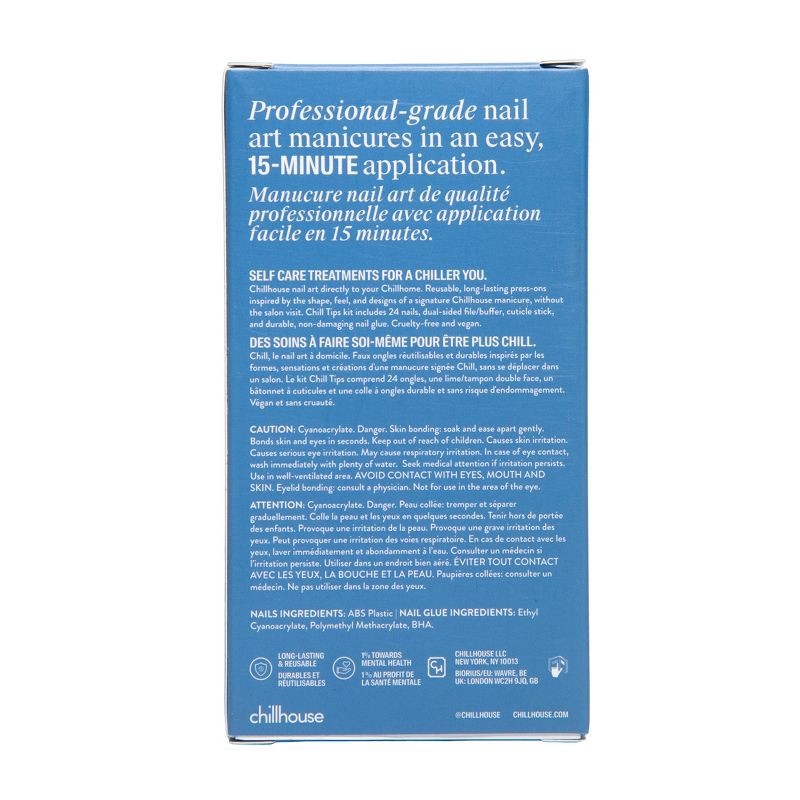 slide 10 of 10, Chillhouse Chill Tips Fake Nails - Design Studio - Acid Wash - 24ct, 24 ct