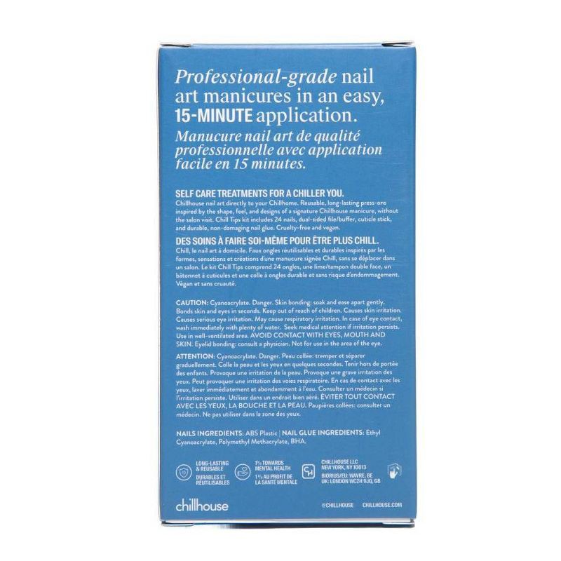 slide 10 of 10, Chillhouse Chill Tips Fake Nails - Design Studio - Acid Wash - 24ct, 24 ct